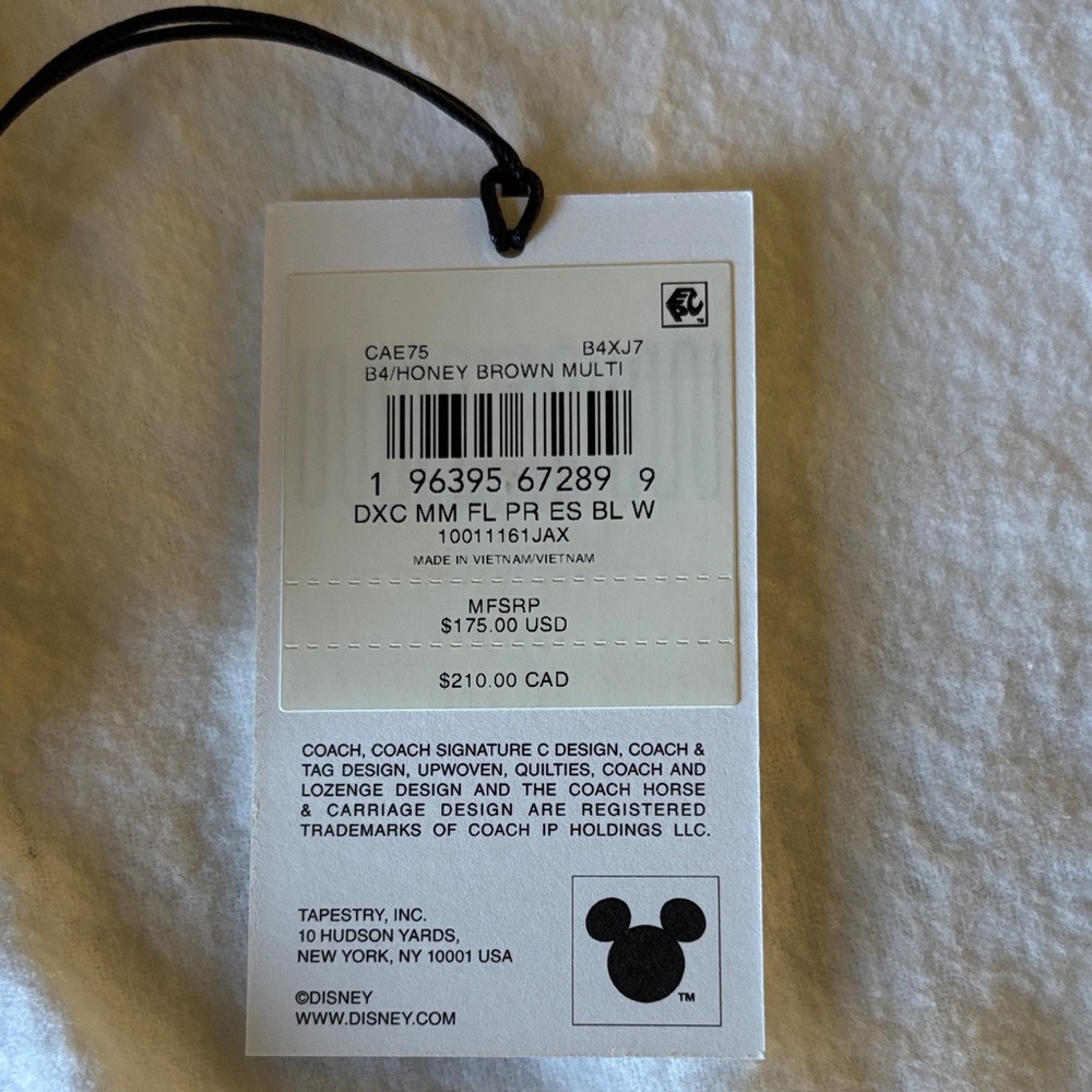 Disney x Coach Mickey and Friends Billfold Wallet NWT - Picture 10 of 10